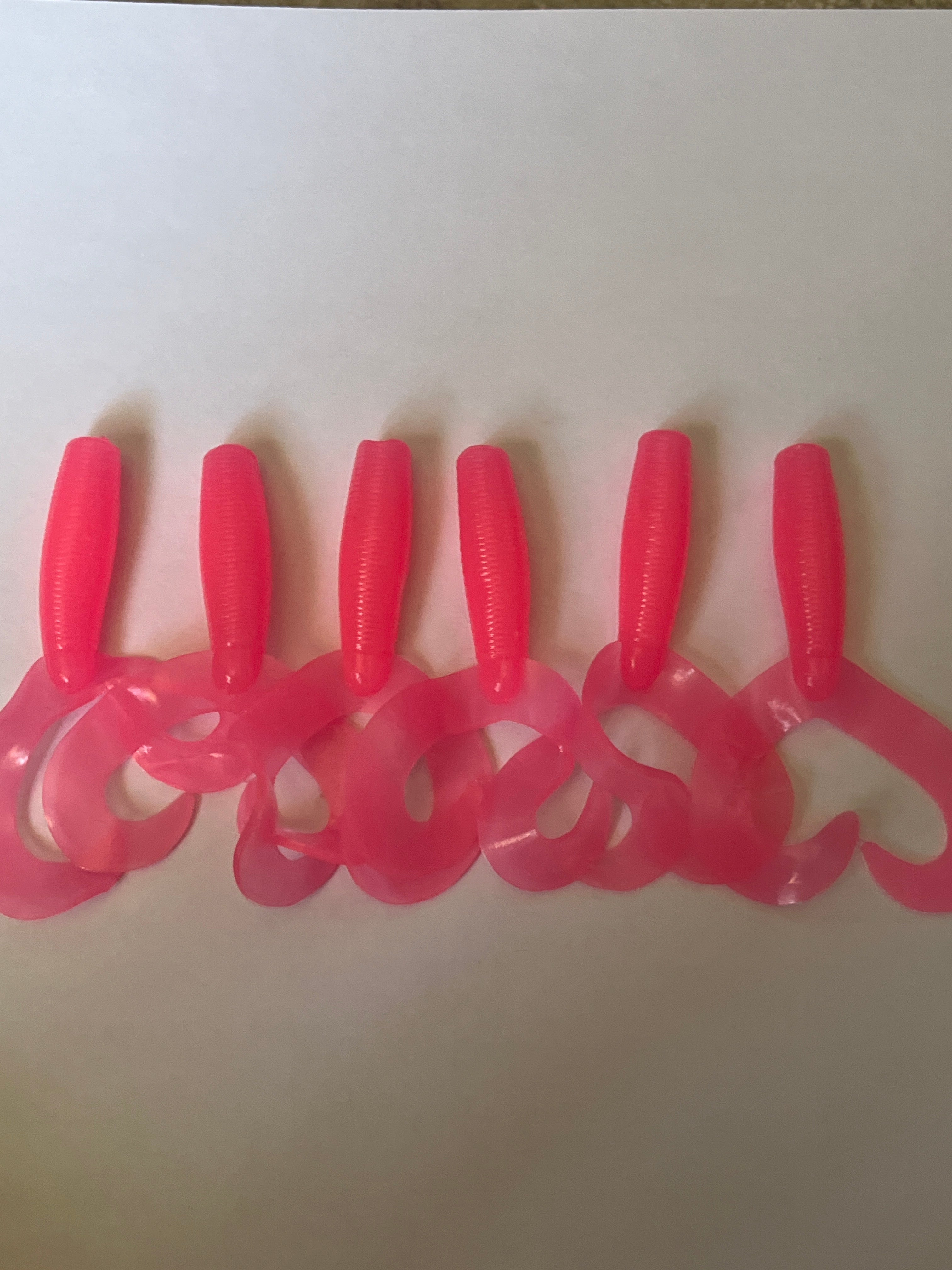 Pink Starburst Hula Grubs