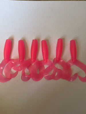 Pink Starburst Hula Grubs