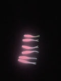 Pink with Sparkles and Glow Two inch Tracer Shads