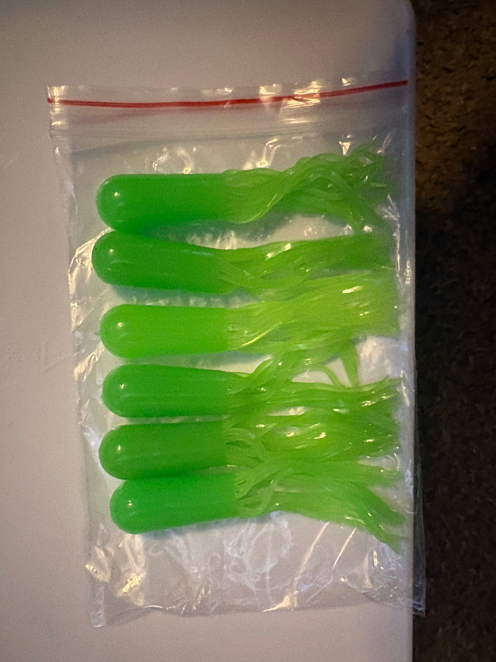 Neon Green Glow Tube Jigs