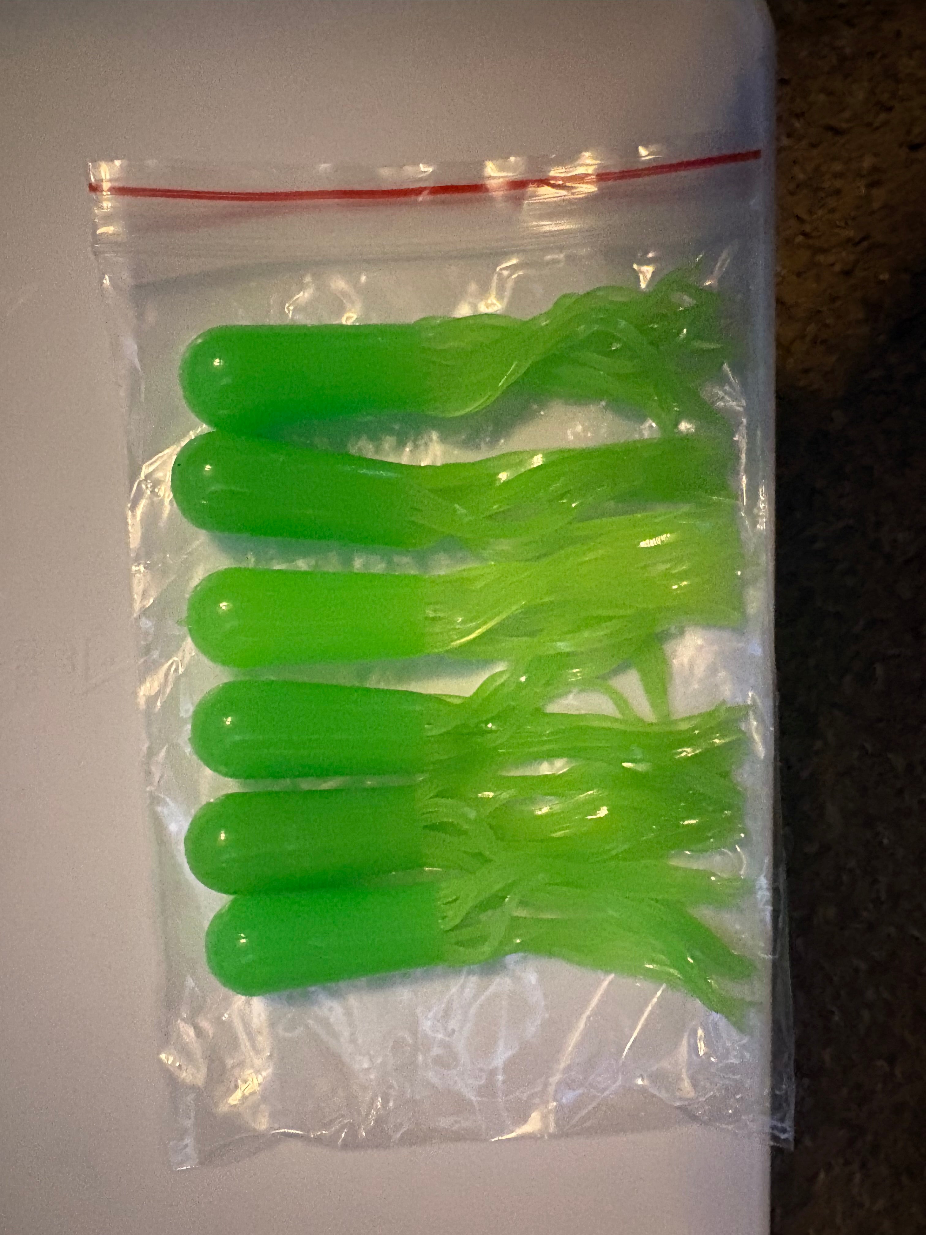 Neon Green Glow Tube Jigs
