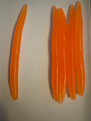 Tangerine Senko Worms with Glow