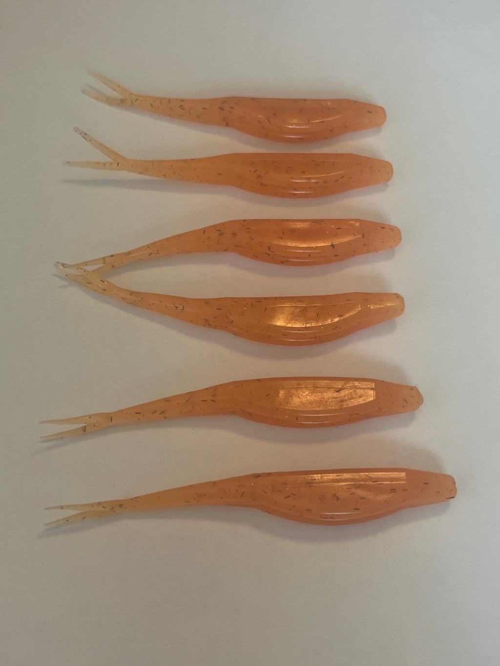 Peaches and Cream With Sparkles GLOW Flukes