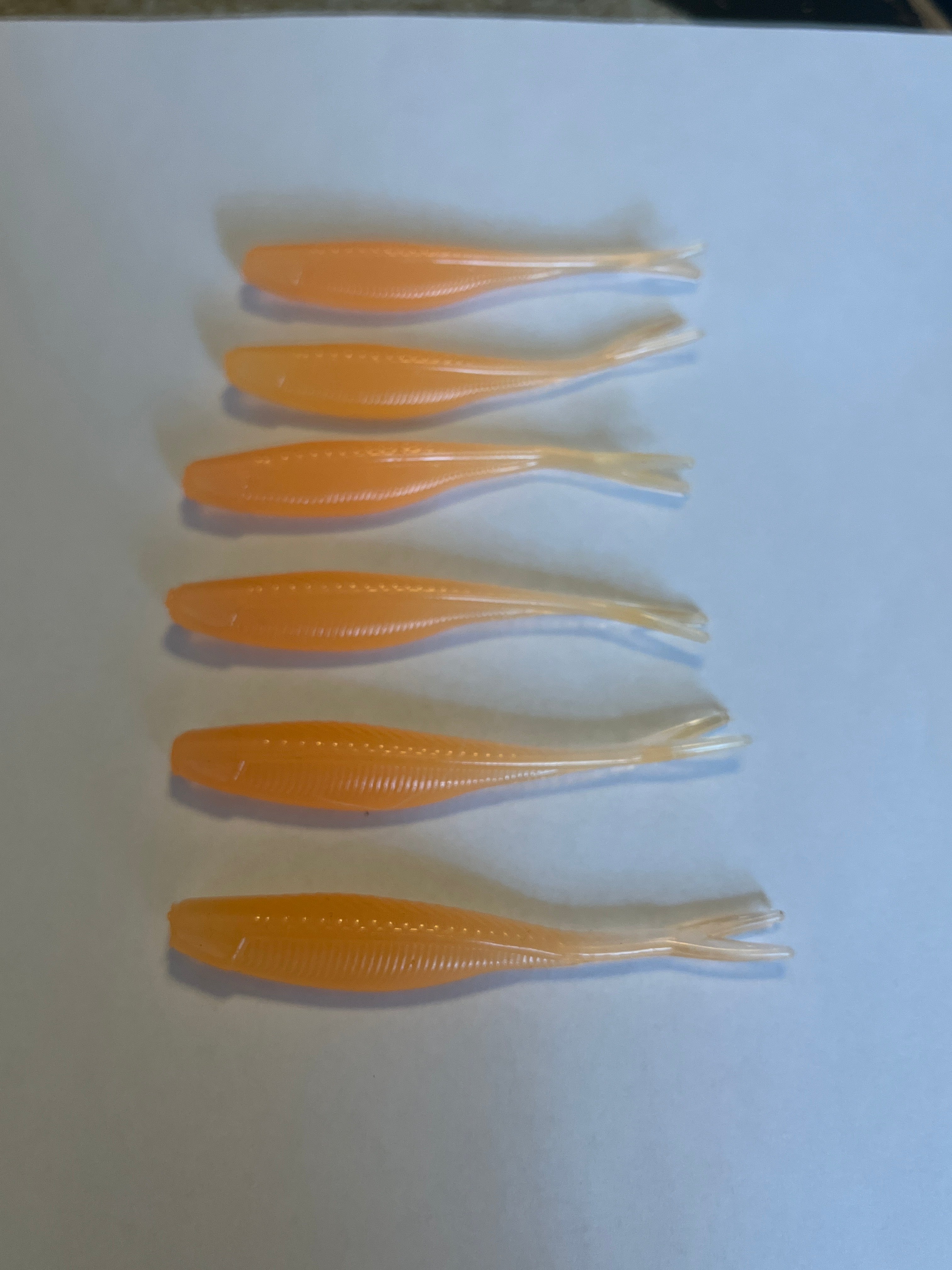 Peaches and Cream Glow 3 inch Flukes