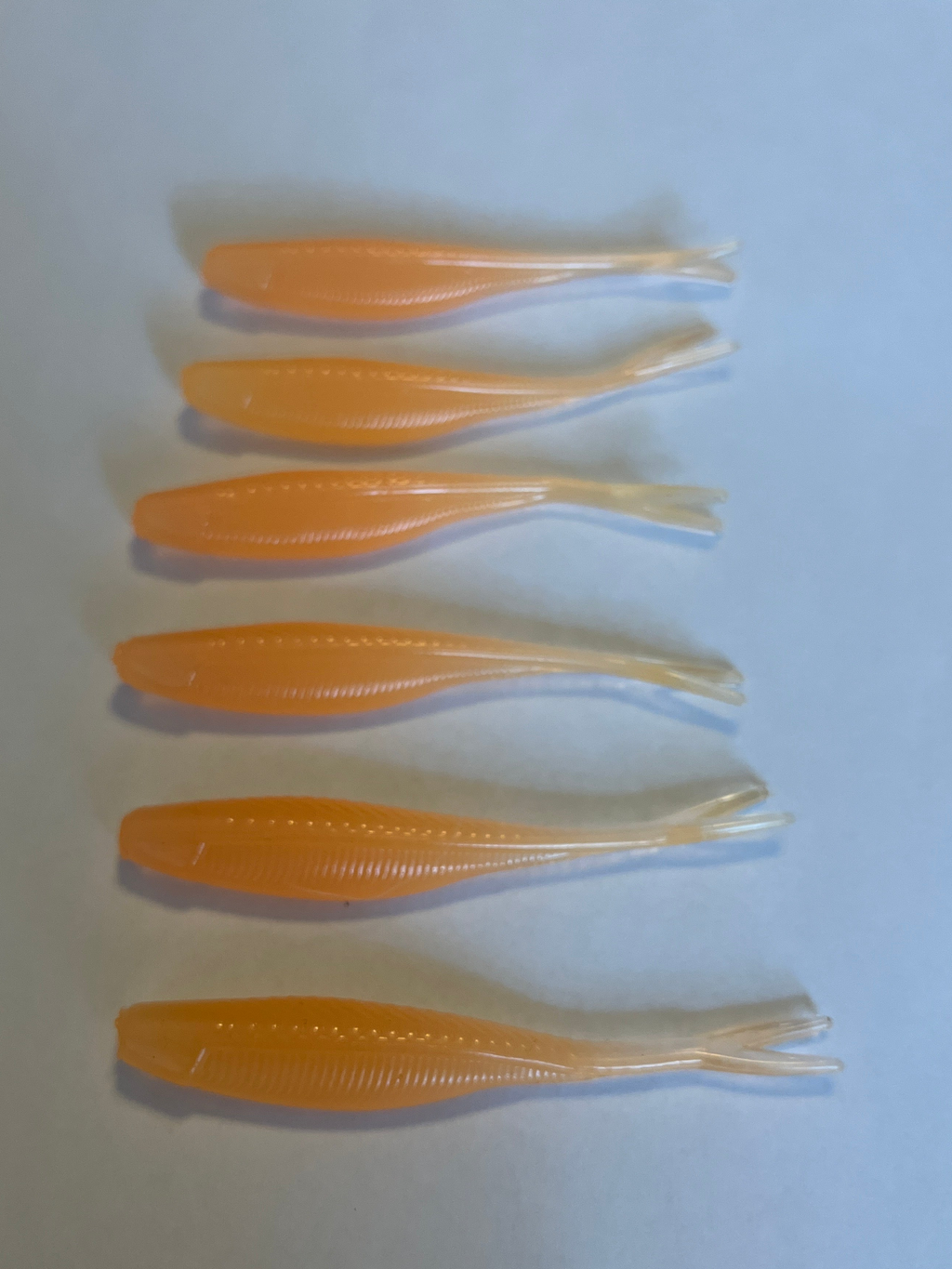 Peaches and Cream Glow 3 inch Flukes