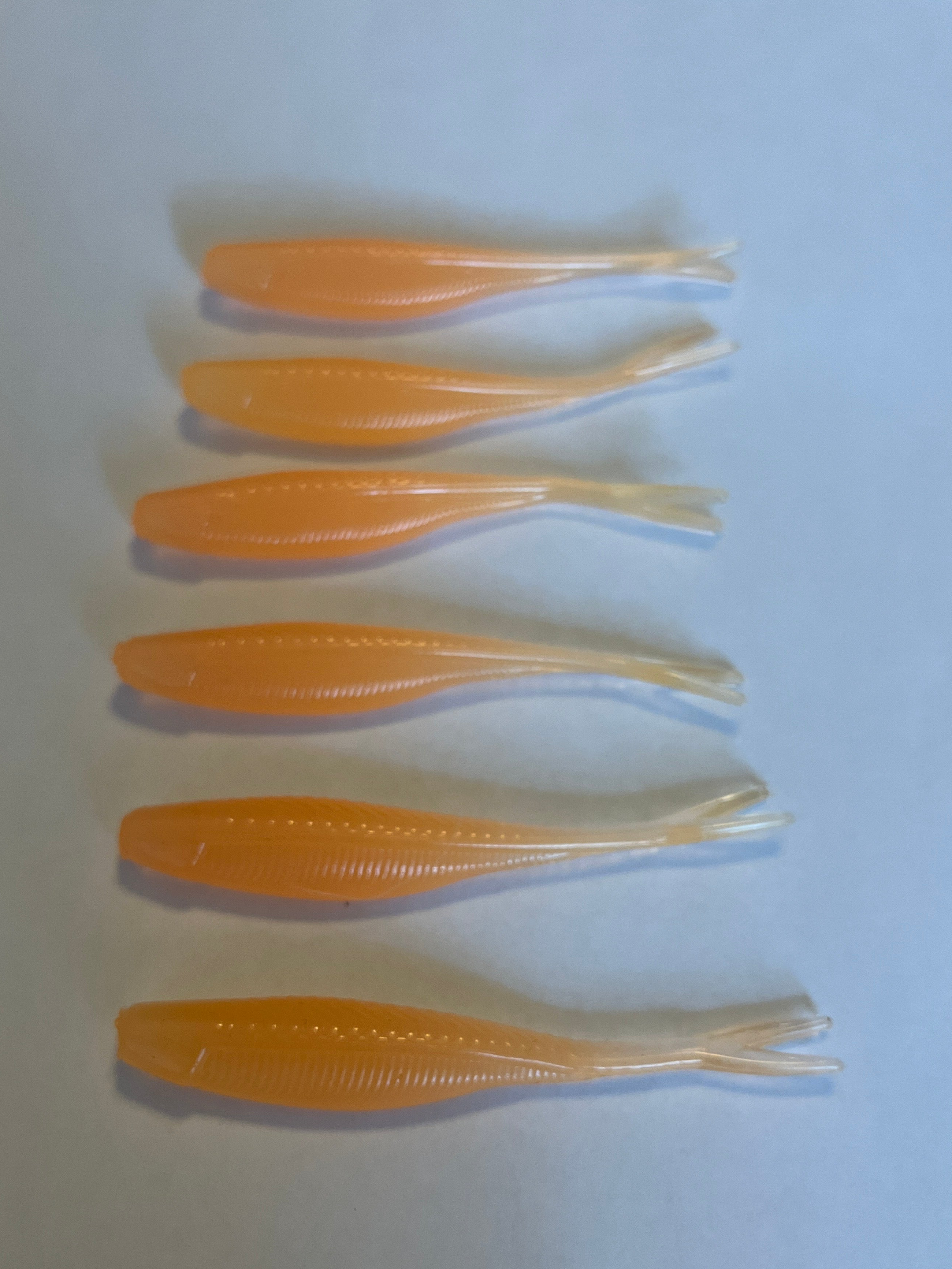Peaches and Cream Glow 3 inch Flukes