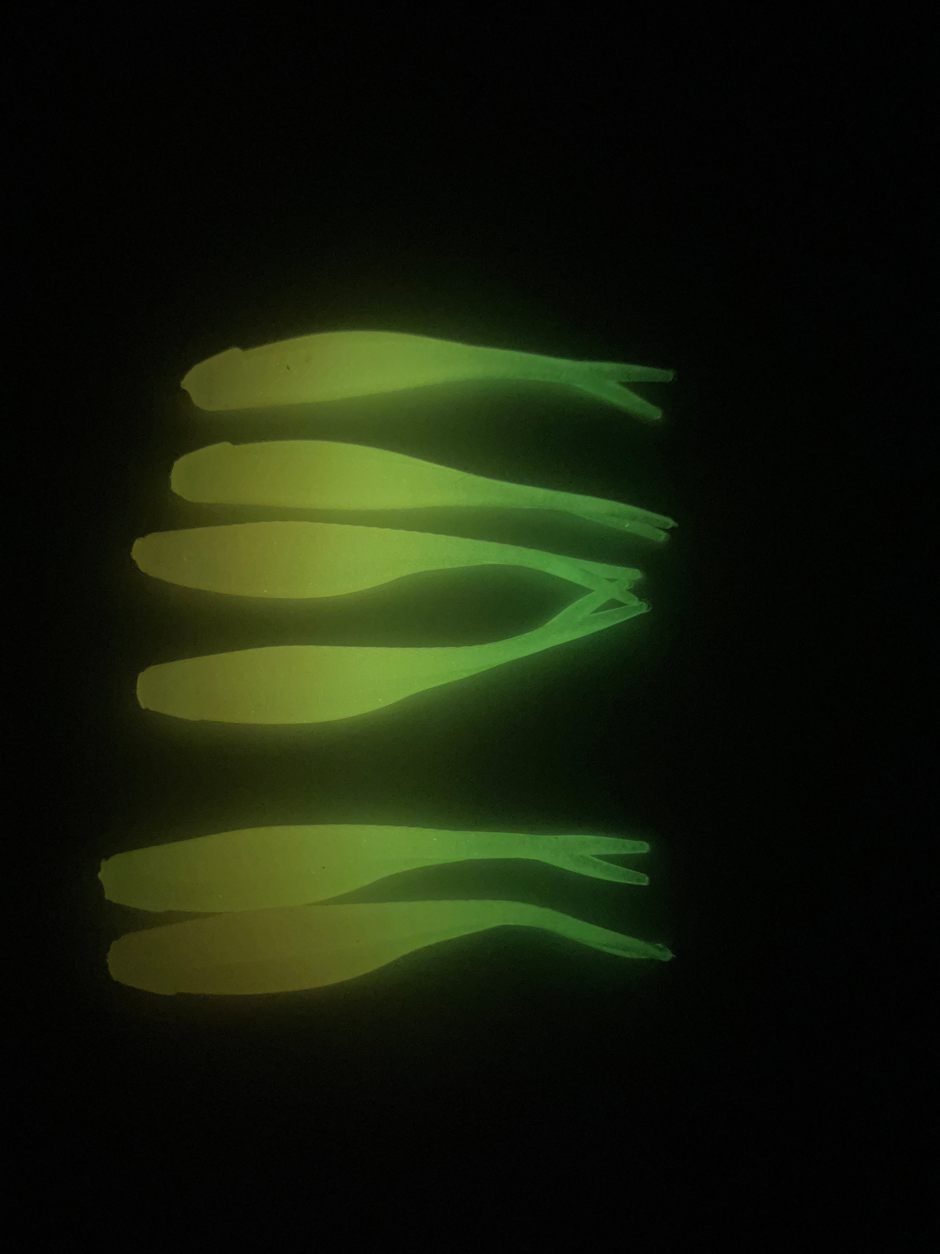 Peaches and Cream Glow 3 inch Flukes