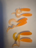 2 inch Tangerine Crappie Grubs Glow