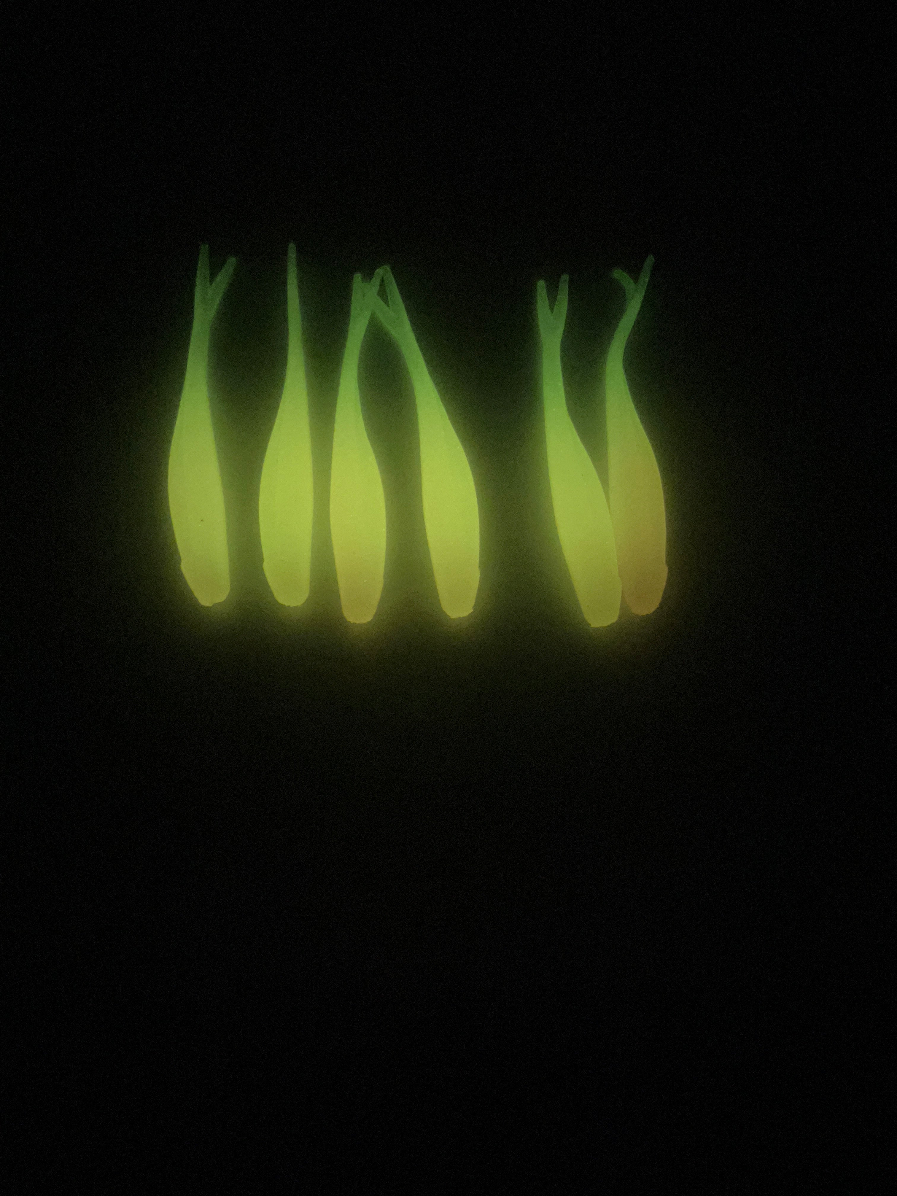 Peaches and Cream Glow 3 inch Flukes