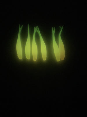 Peaches and Cream Glow 3 inch Flukes