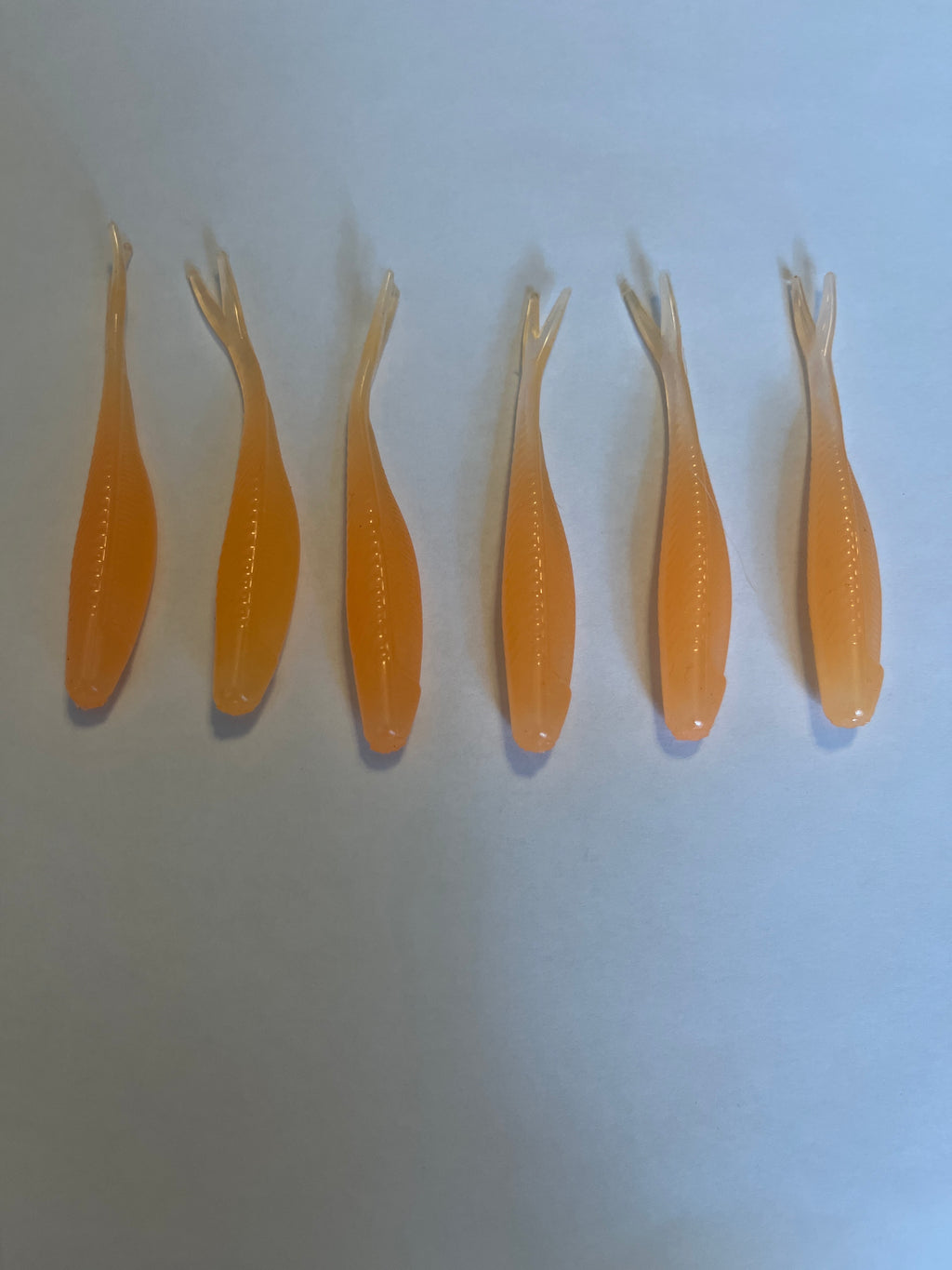 Peaches and Cream Glow 3 inch Flukes