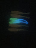 Peaches and Cream 3 Inch Tracer Shads with 2 Pearl 3 Inch Tracer Shads Glow