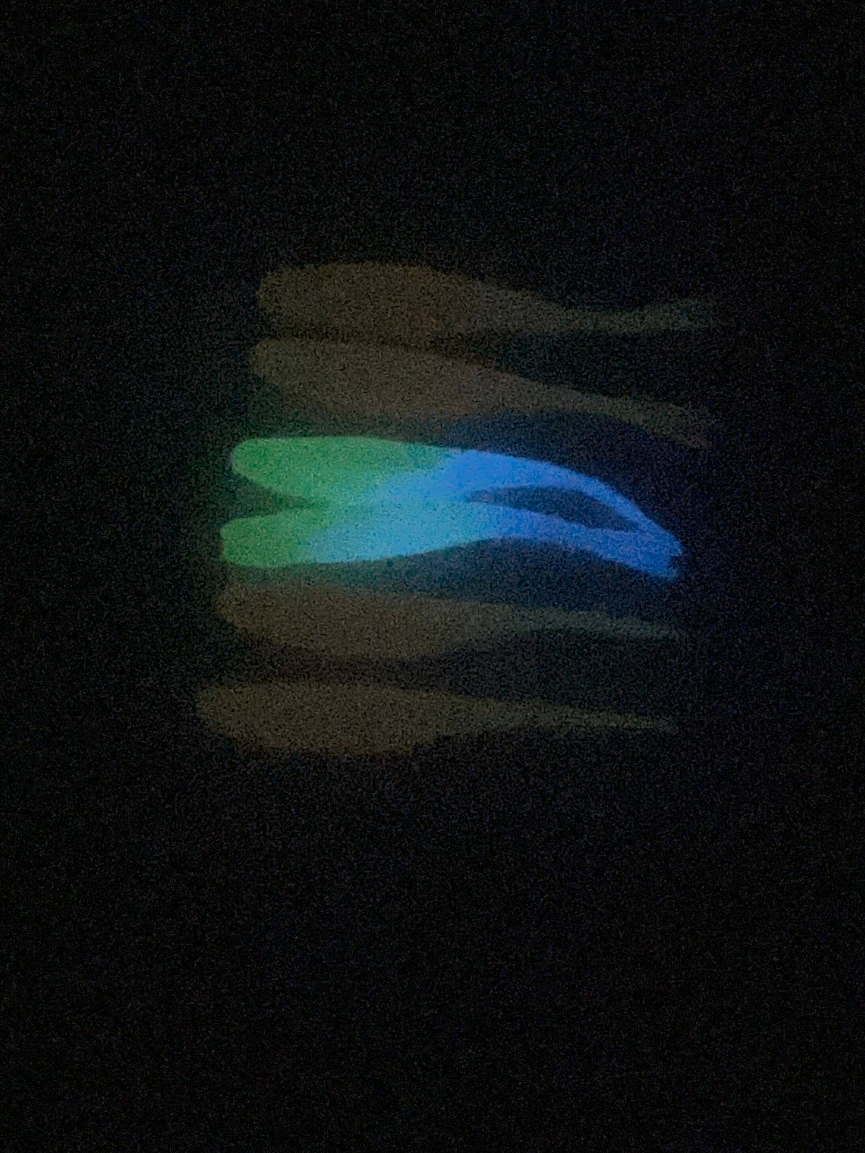 Peaches and Cream 3 Inch Tracer Shads with 2 Pearl 3 Inch Tracer Shads Glow