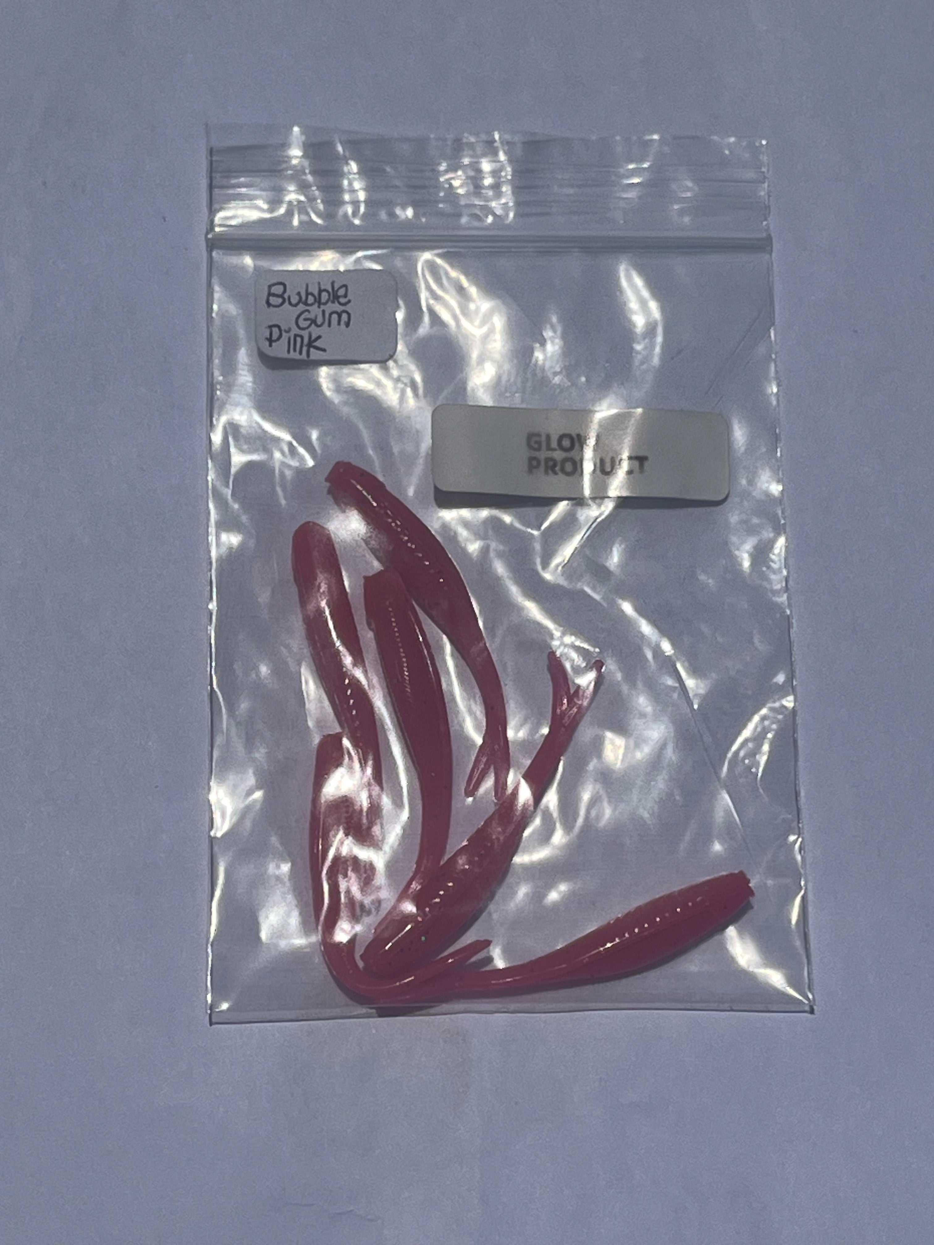 Bubblegum Pink and GLOW 2 inch Tracer Shads