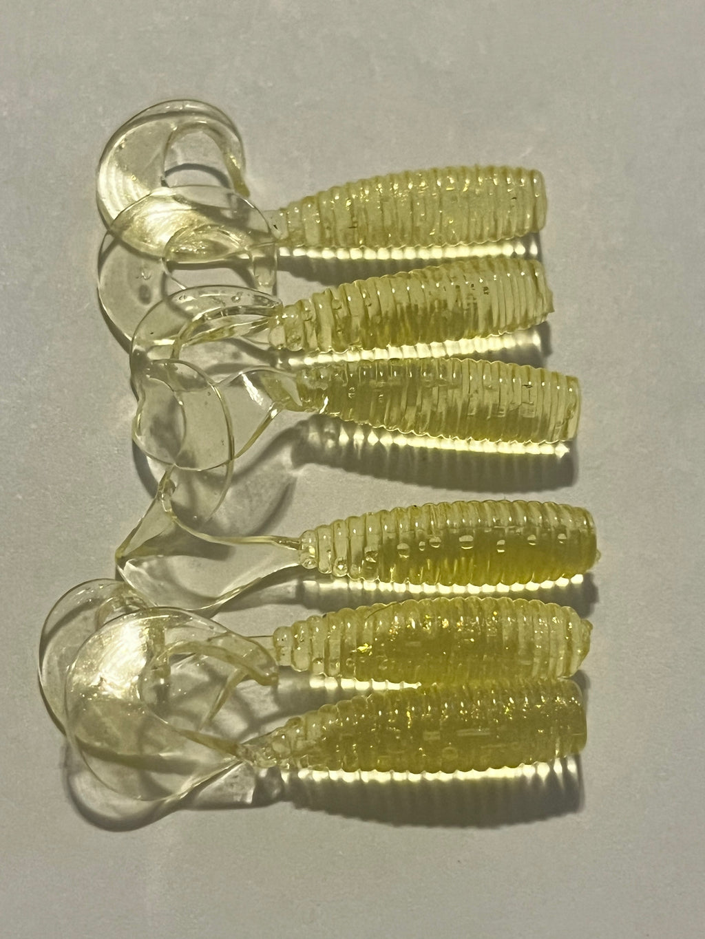 Lighting Yellow 2 inch Crappie Grubs